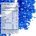 Deep Blue Pearl Sugar Sprinkles, Edible Candy Pearls, 150g/5.29oz, Blue Sprinkles for Cake Decorating, Baking Cake Decorations, Ice Cream Toppers, Cupcakes, Wedding Party Chirstmas Supplies