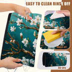 Blossoming Almond Tree Dish Drying Mat for Kitchen Counter Hide Stain Absorbent Drying Rack Pad Rubber Backed Coffee Mat Espresso Machine Coffee Bar Accessories 11.8 x 19.7 Inch