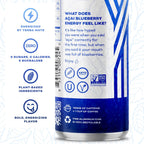 Yerbaé Energy Seltzer - Acai Blueberry, No Sugar/Calories/Carbs. Energized by Yerba Mate, Naturally Caffeinated, Plant-Based, Healthy Alternative to Coffee Sugary Sodas, Pack of 12, 12oz cans