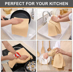 Kitinjoy 100% Cotton Waffle Weave Kitchen Towels (13 X 28 Inches, Apricot), 4-Pack Super Soft and Absorbent Dish Towel for Drying Dishes, Kitchen Hand Towels