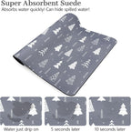 Bloss Christmas Coffee Mat, 16"x24" Absorbent Bar Mat with Waterproof Rubber Back, Fit Under Coffee Maker Machine/Kitchen Counter