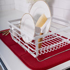 All-Clad Premium Reversible Dish Drying Mat for Kitchen: 16" x 28" Ultra-Absorbent, Long-Lasting, No Condensation, and Oversized for Large Pots and Pans - 1 Pack, Chili