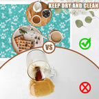 Dish Drying Mat Dog Paws and Bones Coffee Bar Mat for Countertop Absorbent Coffee Mat Rubber Backed Hide Stain Dish Drainer Rack Mat Coffee Maker Coffee Pot Dining Room Decoration 15.7 x 23.6 Inch