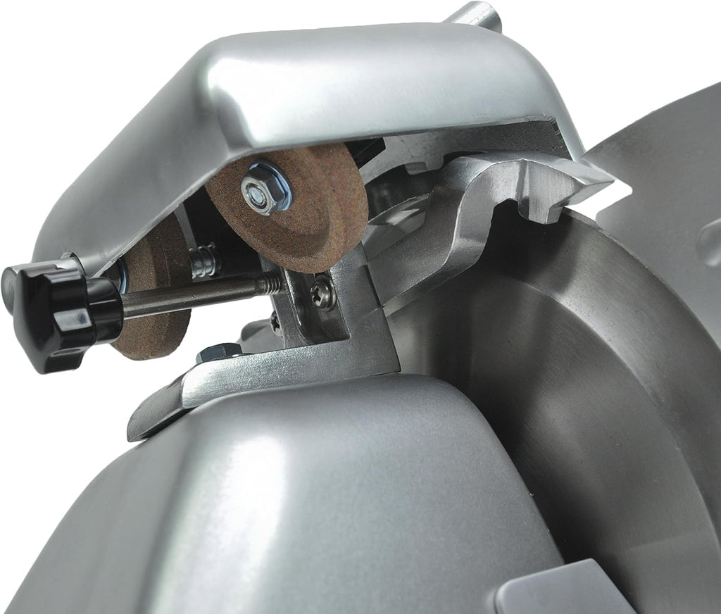 KWS MS-6ST Premium 200w Electric Slicer 7.67-Inch in Silver Teflon Blade, Frozen Meat Deli Meat Cheese Food Slicer Low Noises Commercial and Home Use