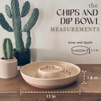 Mora Ceramic Chips and Dip Serving Tray: Large Divided Party Bowl Set for Chips & Salsa, Veggies & Dip, Fruit, Snacks, Entertaining, Hosting, etc. Minimalist Design for the Modern Hostess - Chai