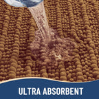 Arotive Luxury Chenille Bathroom Rug Mat, Extra Soft Thick Absorbent Shaggy Bath Rugs, Non-Slip Machine Wash Dry, Plush Bath Mats for Bathroom, Shower and Tub, 24x16, Ochre