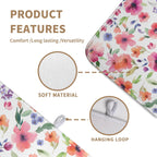 Spring Floral Dish Drying Mat Flowers Summer Kitchen Mat Dish Drying Pad Absorbent Dish Dryer Mat for Kitchen Countertops Microfiber Dishes Drainer Pad Dish Drying Rack Mat (18x24 in)