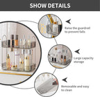 YCIA&DONE Bathroom Organizer Countertop, Makeup Storage, Skincare Cosmetic Tray Shelf, Perfume Holder Rack for Vanity Counter, Large Capacity, Easy to Install, Clean, 2 Tiers, Smoky Gray