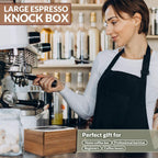 Knock Box | Large Capacity Espresso Knock Box | Non-Slip Base Knock Box Espresso | Coffee Knock Box | Shock Absorbant Espresso Knock Box and tamp station | Knock box for espresso coffee grounds