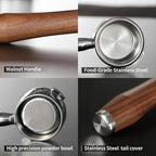 58mm Bottomless Portafilter | Fits for Gaggia machines| Stainless Steel portafilter and Walnut wood Handle|Espresso Machine Accessories(Walnut)