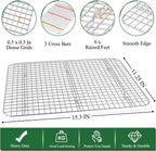 P&P CHEF 16 Inch Baking Sheet and Rack Set, Stainless Steel Cookie Sheets Oven Baking Pans Trays with Cooling Racks for Cooking & Roasting, Oven & Dishwasher Safe, (4Pcs)