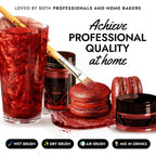 MONÉGASQUE Red Edible Glitter for Drinks 15g – Burgundy Edible Glitter for Cakes & Cocktails - Halloween Drink Shimmer Spray - Red Luster Dust for Drinks, Cocktail, Cake Decorating, & Food Decorations