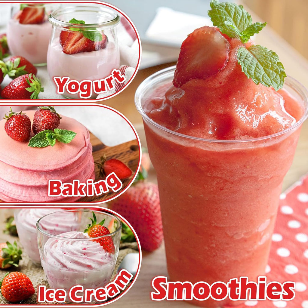 Freeze Dried Strawberry Powder - Kiigfood 4.3 oz/120g Natural Strawberry Powder Fruit Powder, Strawberries Source for Smoothie, Drinks, Baking, Cakes Decoration - Vegan, Non-GMO, Gluten-Free