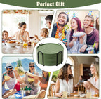 Coasters,Drink Coasters Set of 8 with Holder (Green, 12pcs)