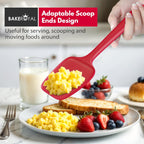 Silicone Spatula Set - 4-Piece Rubber Spatulas Silicone Heat Resistant 600°F for Everyday Task - Seamless Design Kitchen Spatulas for Nonstick Cookware - Red