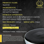 (5g x 20 Pack) Black Hut Squid Ink, Food Coloring Tinta Calamari for Rice Noodles Pasta Spaghetti Risotto, Cuttlefish Ink for Baking mix, Halal Certificate, Contains Molluscs, 3.53 oz / 100 g