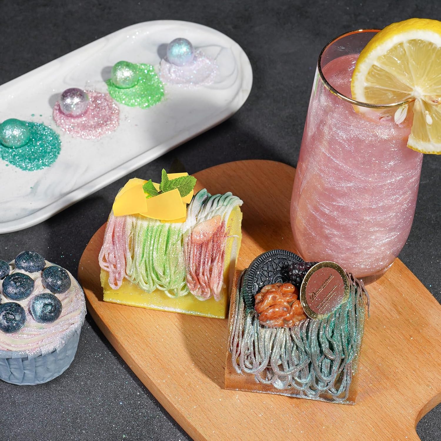 NiHome Edible Food-Grade Glitter Powder Glimmer Luster Dust Metallic Fancy Food Decorating Sprinkle Glimmery Dust for Drink Wine Beverage Cake Bakery Vegan Allergen-Free (Girl Pink, 0.35oz/10g)