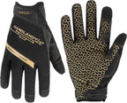 HANDLANDY Mens Work Gloves Touch screen, Utility Mechanic Gloves, Flexible Breathable Fit- Padded Knuckles & Palm
