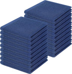 Homaxy 100% Cotton Waffle Weave Kitchen Dish Cloths, Ultra Soft Absorbent Quick Drying Dish Towels, 12 x 12 Inches, 18-Pack, Navy Blue