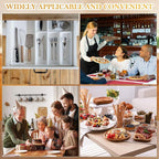 Suzile Acrylic Cutlery Storage Organizer Bin Silverware Caddy Countertop Knife Spoon and Fork Holder Kitchen 3 Section Tableware Storage Box for Cabinet Indoor Home Flatware Dining Room(Black,L)