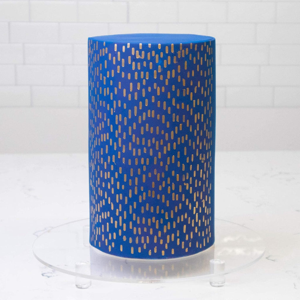 Cake Baking Stencil - Seamless Delicate Pattern for Decorating Tall Double Barrel Cake to Use with Buttercream, Royal Icing, Ganache, Paint, Airbrush (Reine)