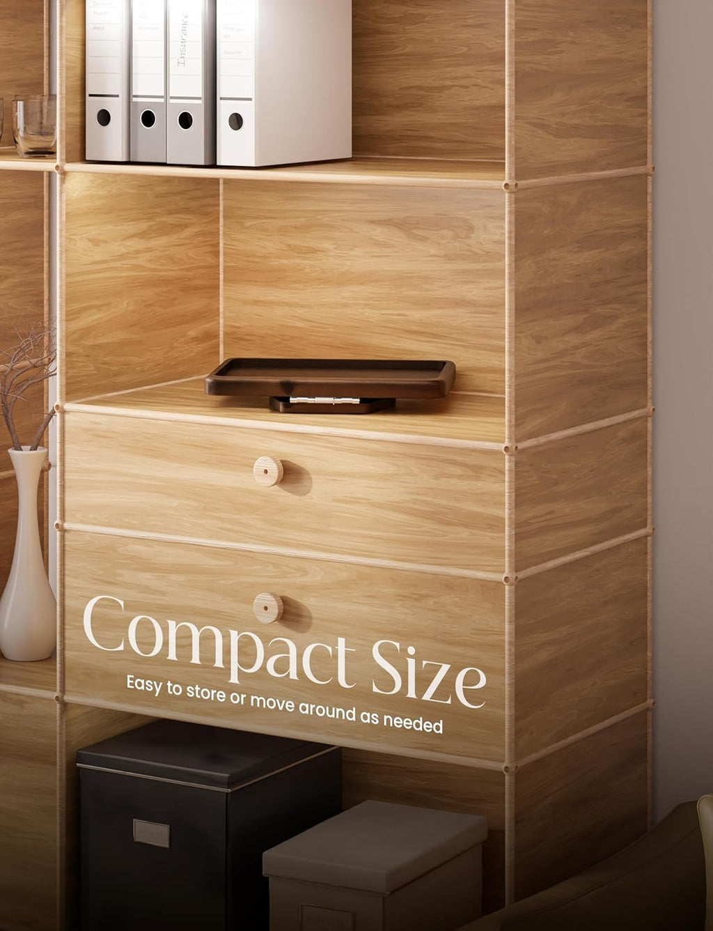 Tinamo Acacia Sofa Arm Tray, Rectangle Couch Armrest Table - Couch Accessories, Armchair Caddy, Clip on Tray for Home Sofa Living Room, Sofa Arm Table (Walnut, 13.75" D x 9.5" W x 1" H)