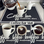 Coffee Bar Mat for Countertop, Large Barista Mat 18x12, Coffee Mat, Kitchen Decor and Accessories Coffee Bar Sign, Durable Kitchen Bartender Mat, Bar Rubber Mat for Home Bar, Cocktail Rubber Mat