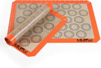 Silicone Baking Mat - Best German Silicone - Non Slip Silicone Baking Sheet, Non Stick Reusable Silicone Mats For Baking, Oven Liner, Counter Mat, 2 Half Sheets Macaron Baking Mats