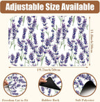 Dish Drying Mat Lavender Flowers Coffee Bar Mat for Countertop Absorbent Rubber Backed Hide Stain Dish Drainer Rack Pad Espresso Machine Cafe Table Dining Room Decoration 11.8 x 19.7 Inch