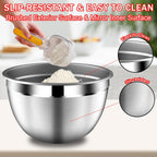 Mixing Bowls with Strainer, Mixing Bowl with Lids Set, Stainless Steel Mixing Bowls, Kitchen Gadgets 2025 Salad Bowls with Strainer for Mixing & Preping & Baking, Multicolor