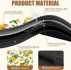 Dish Drying Mat Orange Fruit Floral Coffee Bar Mat for Countertop Absorbent Hide Stain Rubber Backed Dish Drainer Rack Pad Espresso Machine Dining Room Decoration 11.8 x 19.7 Inch