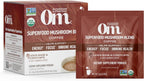 OM MUSHROOM SUPERFOOD Coffee Blend Mushroom Powder, Single Serve, 10 Count, Organic Arabica Beans, Lion's Mane, Cordyceps, Turkey Tail, Reishi Extract, Ginkgo Biloba, Supports Energy and Focus