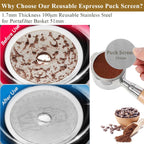 Espresso Accessories Kit 51mm Tamper: Espresso Tamper Kit with 51mm Coffee Tamper, Puck Screen, Dosing Funnel, WDT Tool, Tamper Mat | Espresso Kit Fits Espresso Coffee Machines of 51mm Portafilters