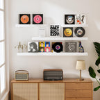 Vivelove Wooden Floating Shelves for Wall 48” x 8”x 1.4”, Solid Wood Shelf with Invisible Brackets, Deep Wall Shelves for Bathroom, LivingRoom, Kitchen, Bedroom, Modern Home Decor, Set of 1 - White