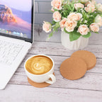 150 Pieces 4 Inch Cork Coasters for Drinks, 100 mm Round Cork Coasters, Non-Slip, Heat-Resistant, Absorbent & Reusable, Perfect for DIY Crafts and Home Tabletop Decoration