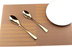 Cutlery Set Rose Gold, 5 Piece Rose Gold Plated Stainless Steel Silverware Flatware Sets, Service for 1