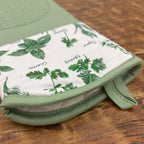 Delaney Silicone Oven Mitts Set - Extra Long, Heat Resistant Kitchen Gloves, Non-Slip Holders for BBQ, Baking, Cooking Essentials, Sage & Herbs, Kitchen Decor, Oven Gloves, New Home Gifts