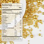 Gold Pearl Sprinkles for Cake Decorating, 150g/5.29oz, Mix Size, Edible Sugar Candy Pearls, Cake Decorations, Cupcake, Cookies, Ice cream Topper, Holiday, Wedding Party, Easter, Christmas Supplies