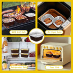 100 Pack Square Mini Cake Pans with Lids,Mini Loaf Pans with Lids,Aluminum Foil Baking Cups,Disposable Ramekins Cupcake Cups,Dessert Cups for Wedding Birthday Party Picnics,5oz (Coffee)