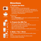 J WAY Instant Thai Milk Tea Kit with Authentic Brown Sugar Tapioca Boba, Ready in Under One Minute, Paper Straws Included - 3 Servings