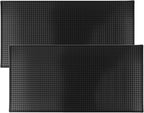 QWORK Rubber Bar Mat, 2 Pack 24" x 12" Heavy-Duty Non-Slip Bar Mat, Extra Large Dish Drying Spill Matting for KTV Bar Glass Home
