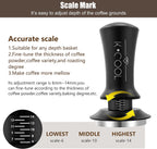 K COOL 51mm Coffee Espresso Tamper, Premium Barista Tools, Calibrated Spring Tamper, 100% Stainless Steel Flat Base Tamper with Scale Mark for Espresso Machine (Black)