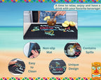 It's 5:00 Somewhere Tiki Bar Mat 18x12 in, Bar Mats for Bartending for Hawaiian Decorations, Luau Party Decorations & Hawaiian Party Decorations, Bar Mats for Countertop, Tiki Bar Essentials