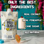 Lt. Blender's Pina Colada in a Bag – Pina Colada Drink Mix - Each Bag Makes 1/2 Gallon of Slushie Pina Colada Mix – Cocktail Mix - Make a Cocktail, Wine Slushie or Mocktail - (Pack of 1)