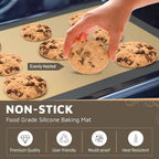 4 Pack Silicone Baking Mat Nonstick 2 Half and 2 Quarter Size - 1/4 Silicone Cookie Sheets for Baking Macaron Cookie Set of 2-2 Pack Thick Heavy Duty Reusable Mats Half Sheet for Kitchen Counter