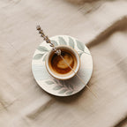 VEYRO Coasters Set of 6 for Drinks – Absorbent Ceramic Stone Drink Coasters with Cork Backing for Coffee Table & Desk, Modern Boho Look Cup Coaster Set, Housewarming Gift for New Home