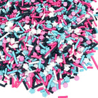 Manvscakes, pink sprinkles, valentines, cake sprinkles, gluten free, cookies, chocolate, fondant, princess topping, ice cream, edible, dessert decoration (Black Pink Blue)