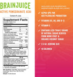 BrainJuice Active Focus & Energy Drink Shots, Supports Endurance, Recovery & Clarity, Non-GMO, Gluten Free, Nootropics, Alpha GPC, B Vitamins & Organic Green Tea, Pomegranate Acai, 2.5 fl oz, 12 Pack