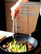 Anaeat Premium Sturdy Barbecue Tongs for Kitchen Grill & BBQ - 7,9,12 Inch Non-Slip Stainless Steel Locking Tongs Heat Resistant for Grilling, Cooking, Turning and Barbecue