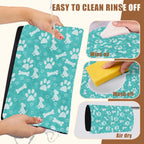 Dish Drying Mat Dog Paws and Bones Coffee Bar Mat for Countertop Absorbent Rubber Backed Hide Stain Dish Drainer Rack Pad Espresso Machine Coffee Pot Dining Room Decoration 11.8 x 19.7 Inch